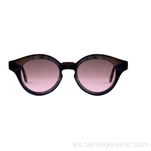 Diseño personalizado Vintage Bevel Acetate Polarized Sunglasses